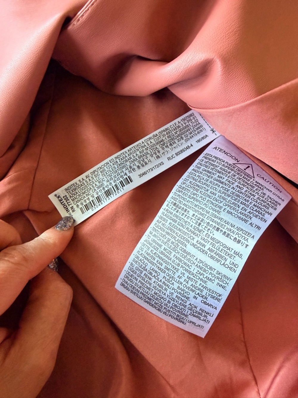 Zara Pink Double-Breasted Tailored Jacket XS - Picture 4 of 4